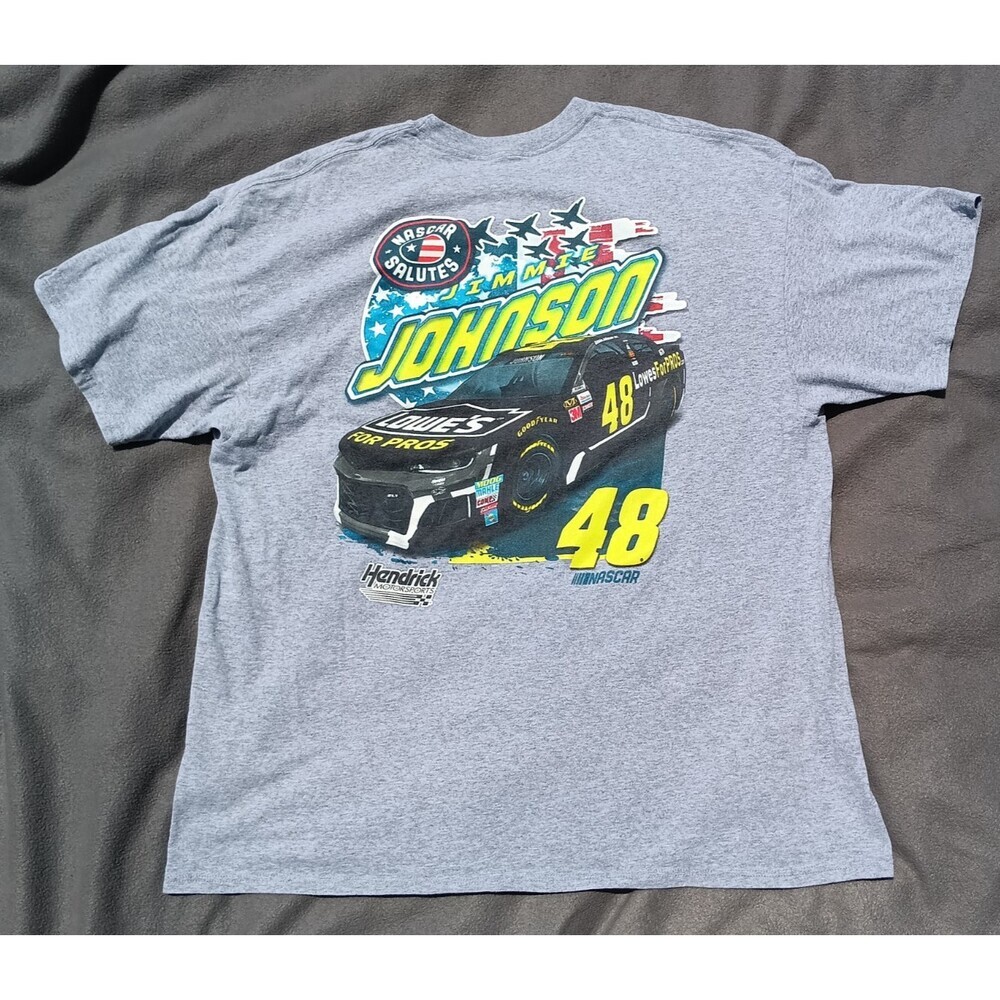 Hendrick Racing Jimmie Johnson 48 NASCAR Salutes Lowe’s For Pros Graphic Tee 2XL